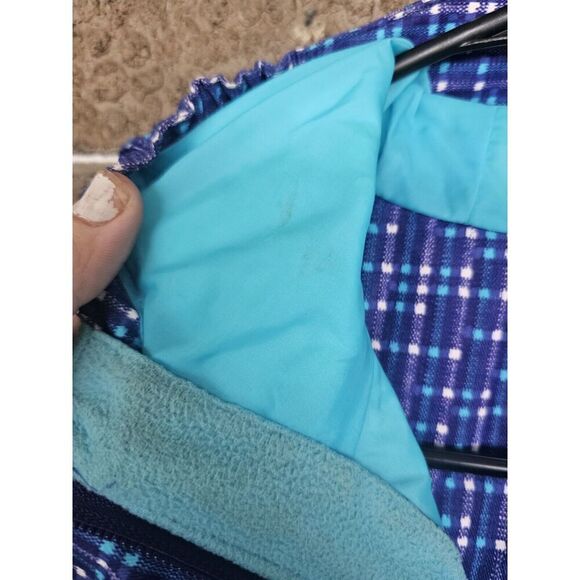 Columbia Girl Jacket Purple Plaid Interchange Ski Snow Parka Medium 10-12 - Picture 4 of 7